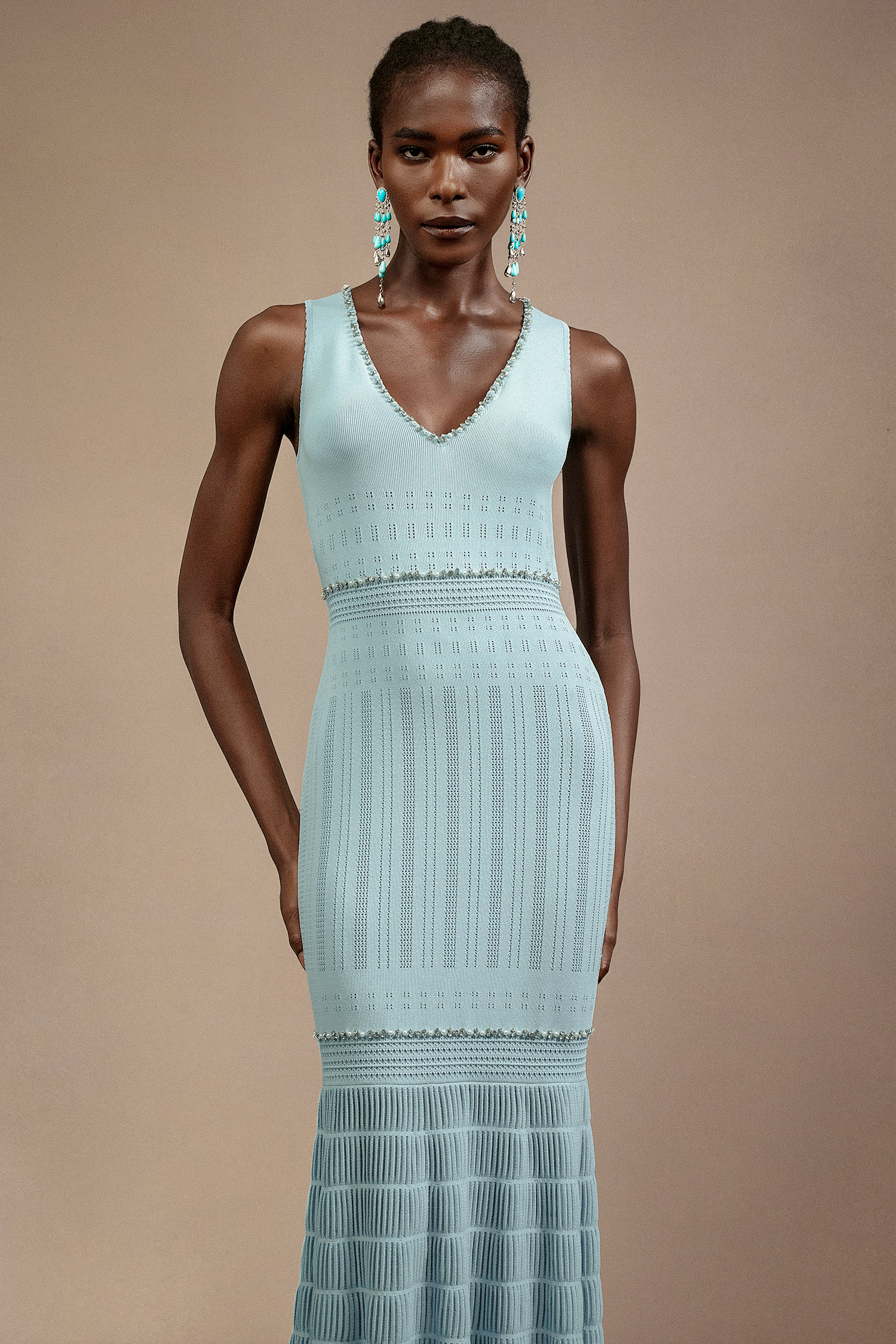 Gregorio Sleeveless Diamond Midi Dress - Image 3