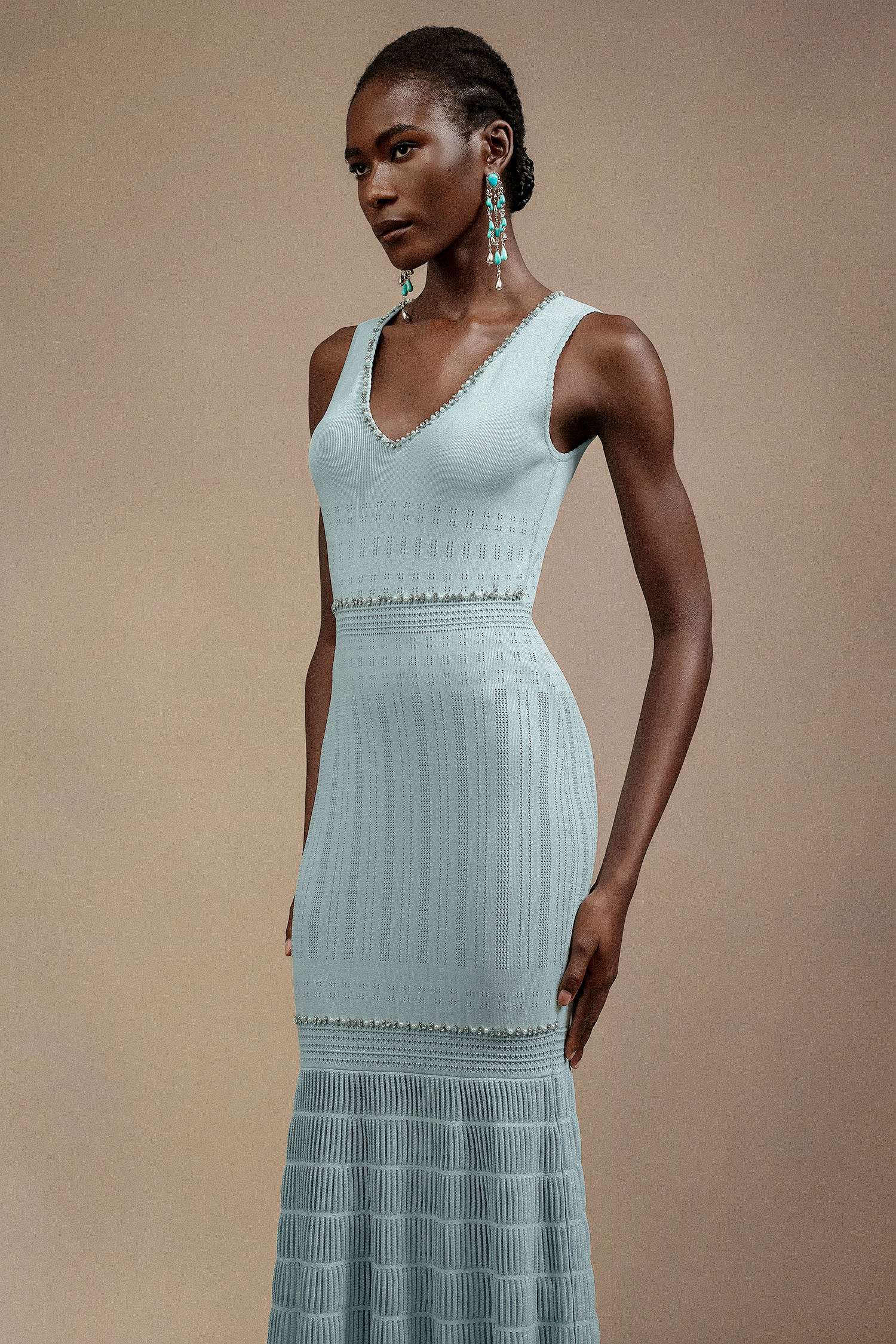 Gregorio Sleeveless Diamond Midi Dress - Image 2
