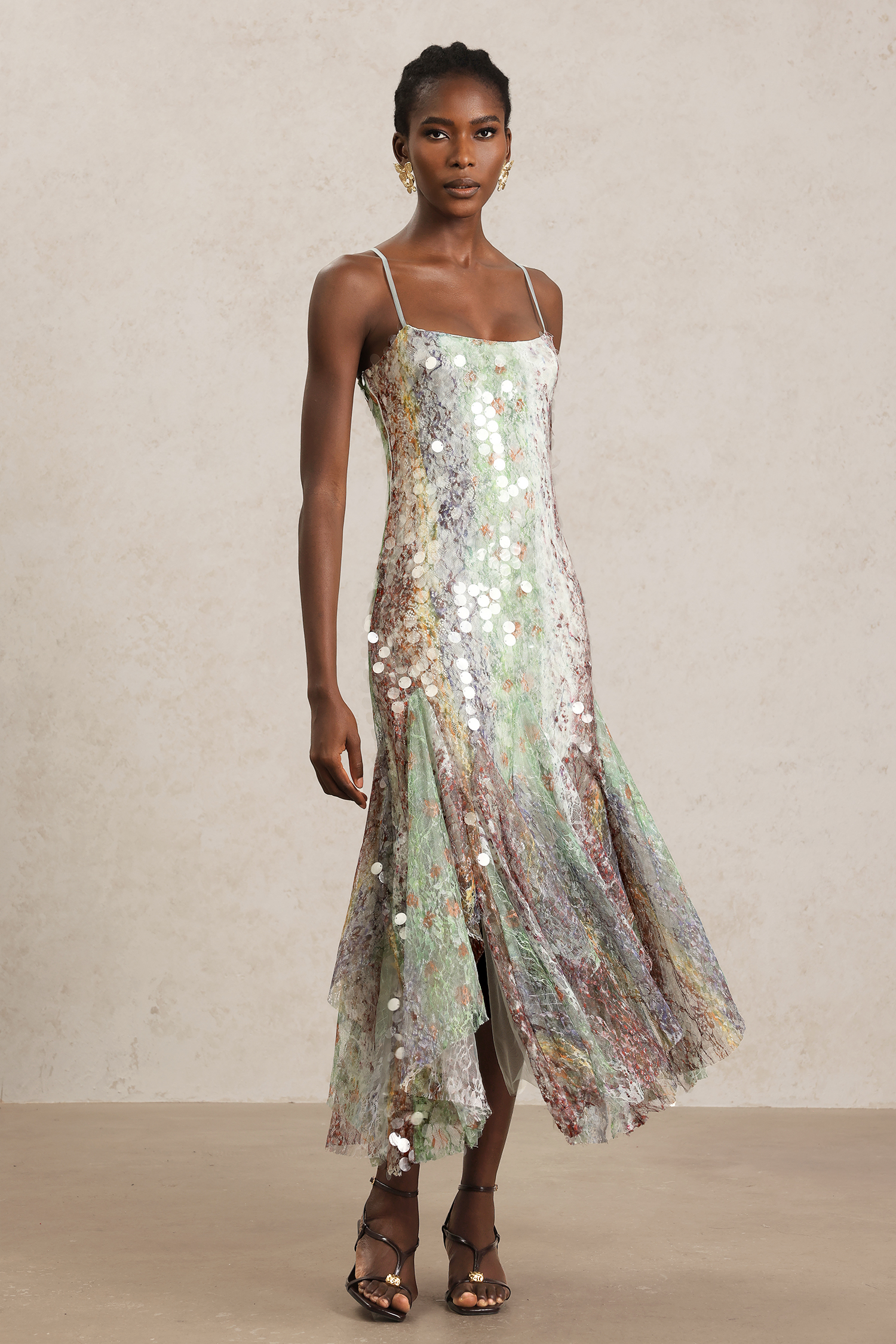 Wola Halter Printed Sequin Maxi Dress - Image 4