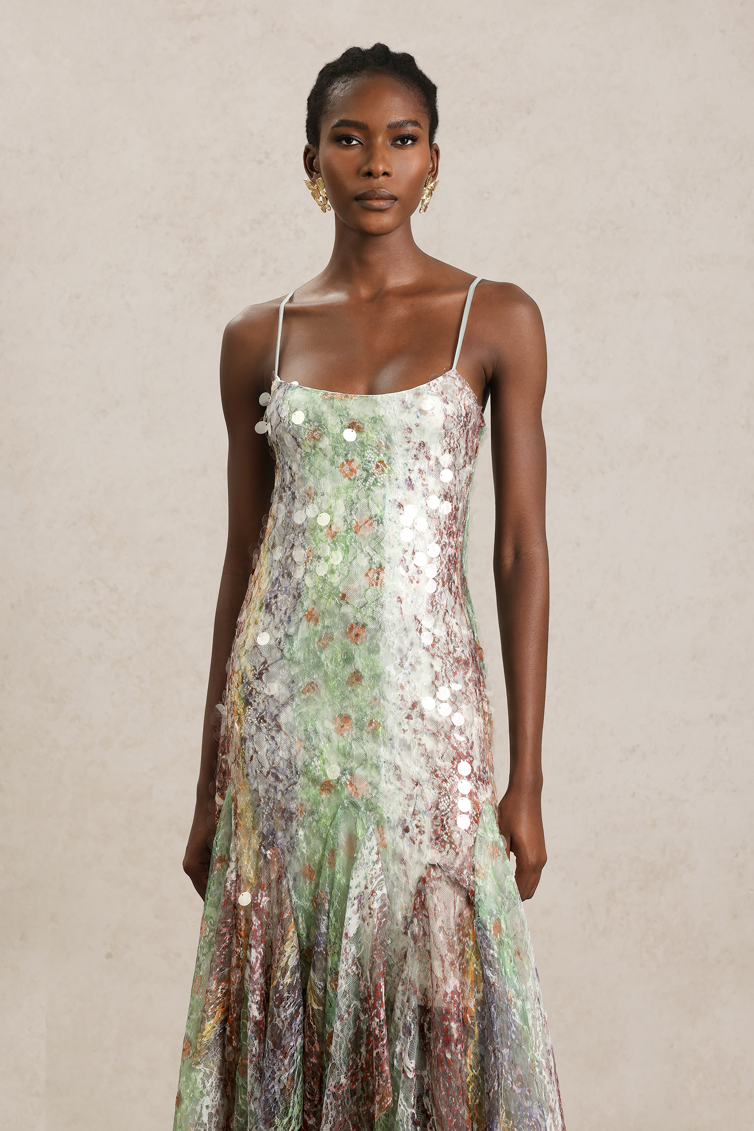 Wola Halter Printed Sequin Maxi Dress - Image 2