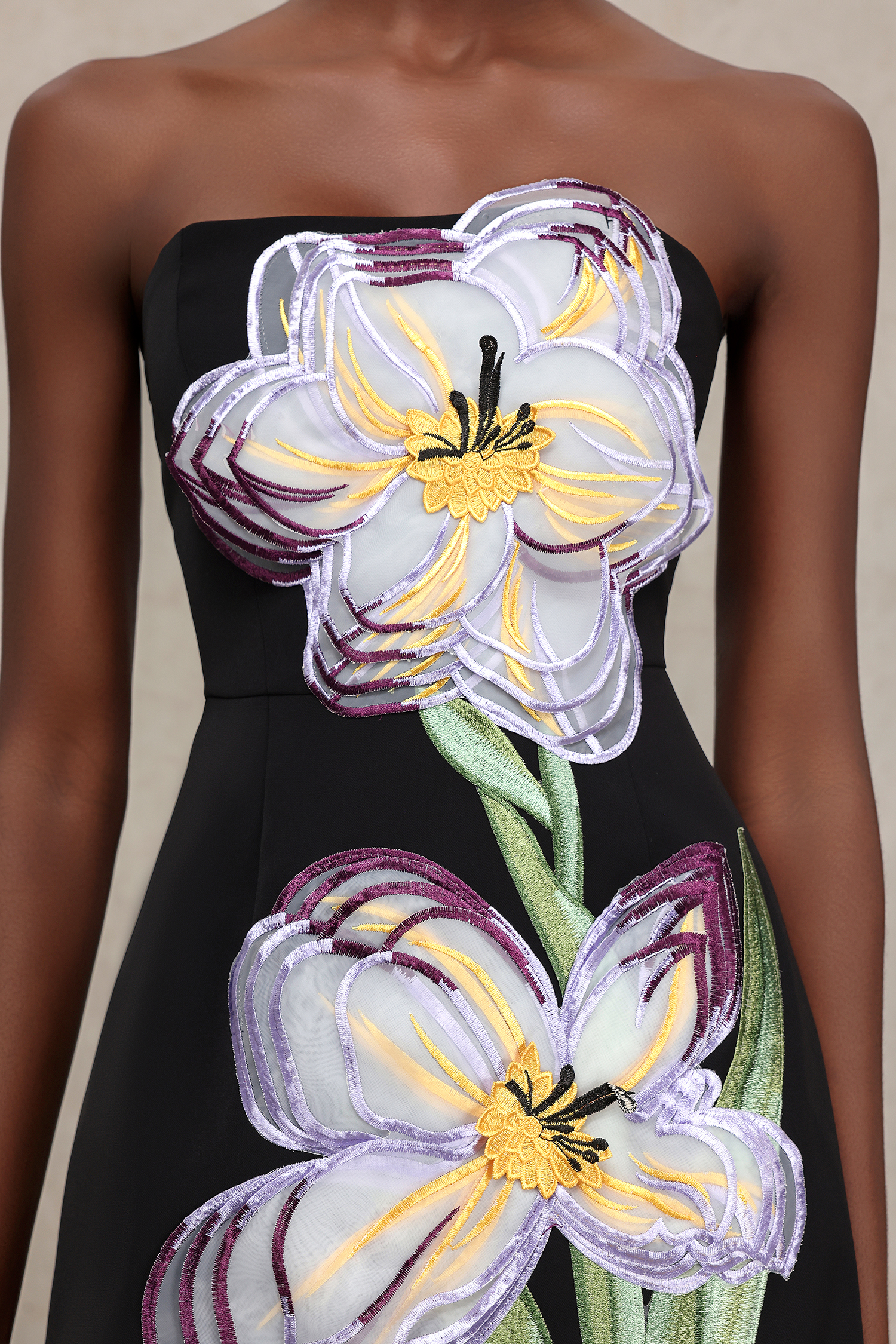 Mavis Sleeveless Embroidery Flowers Mini Dress - Image 5