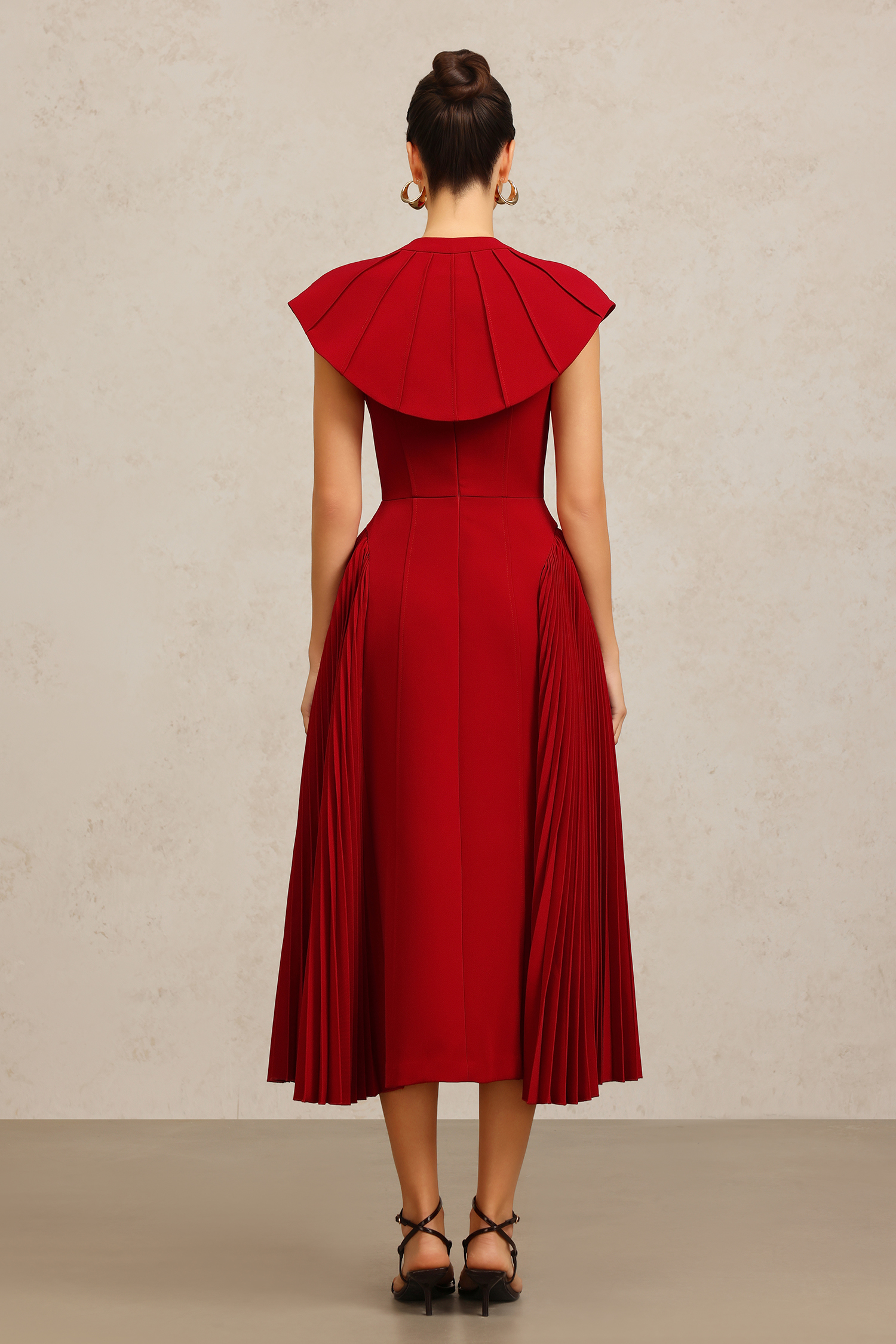 Verna Halter Folds Maxi Dress - Image 6