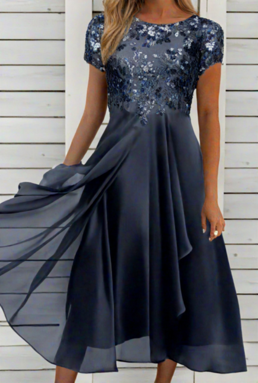 Floral Lace Tiered Midi Dress (Buy 2 Free Shipping) - Image 5