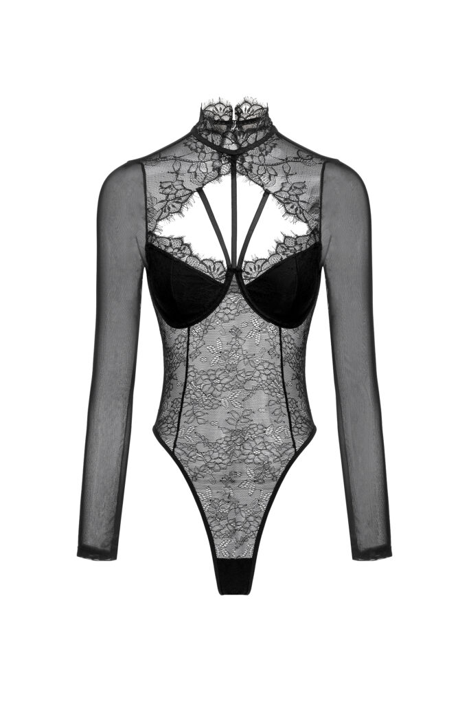 Hatsie Lace Long Sleeve Jumpsuit