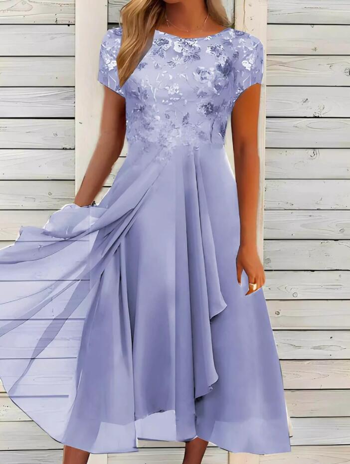 Floral Lace Tiered Midi Dress (Buy 2 Free Shipping) - Image 2