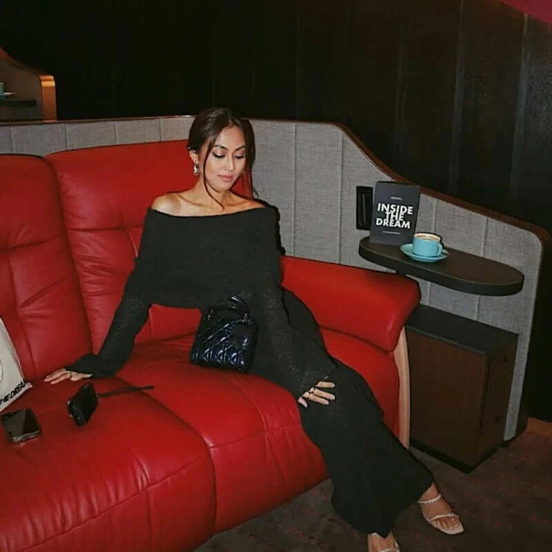 Knit Off Shoulder Maxi Dress (Buy 2 Free Shipping) - Image 10