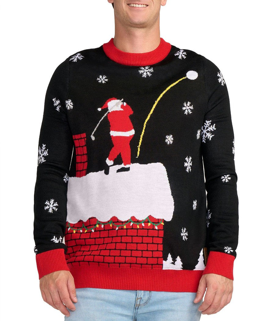 Men's Santa Slice Light Up Ugly Christmas Sweater - Image 2