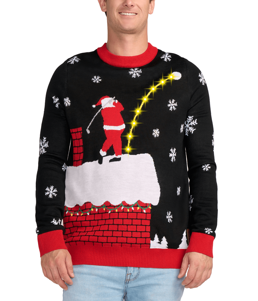 Men's Santa Slice Light Up Ugly Christmas Sweater - Image 3