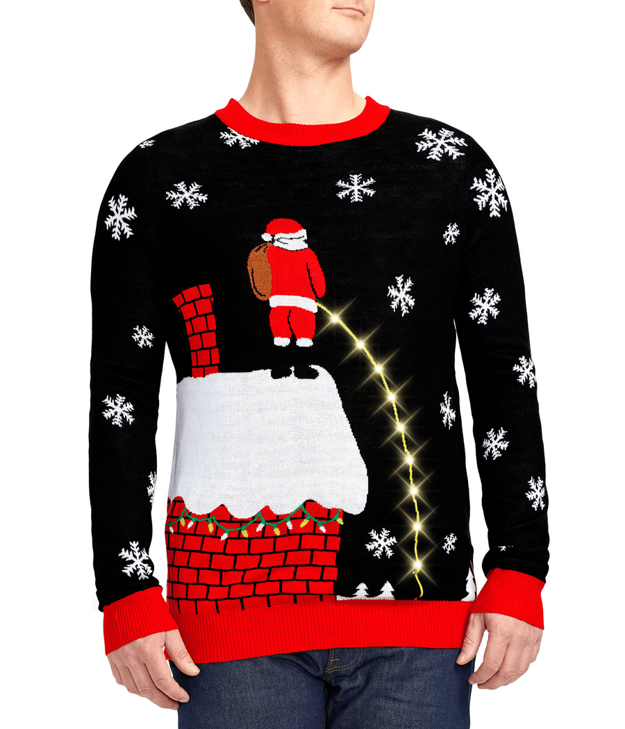 Men's Leaky Roof Light Up Ugly Christmas Sweater - Image 8