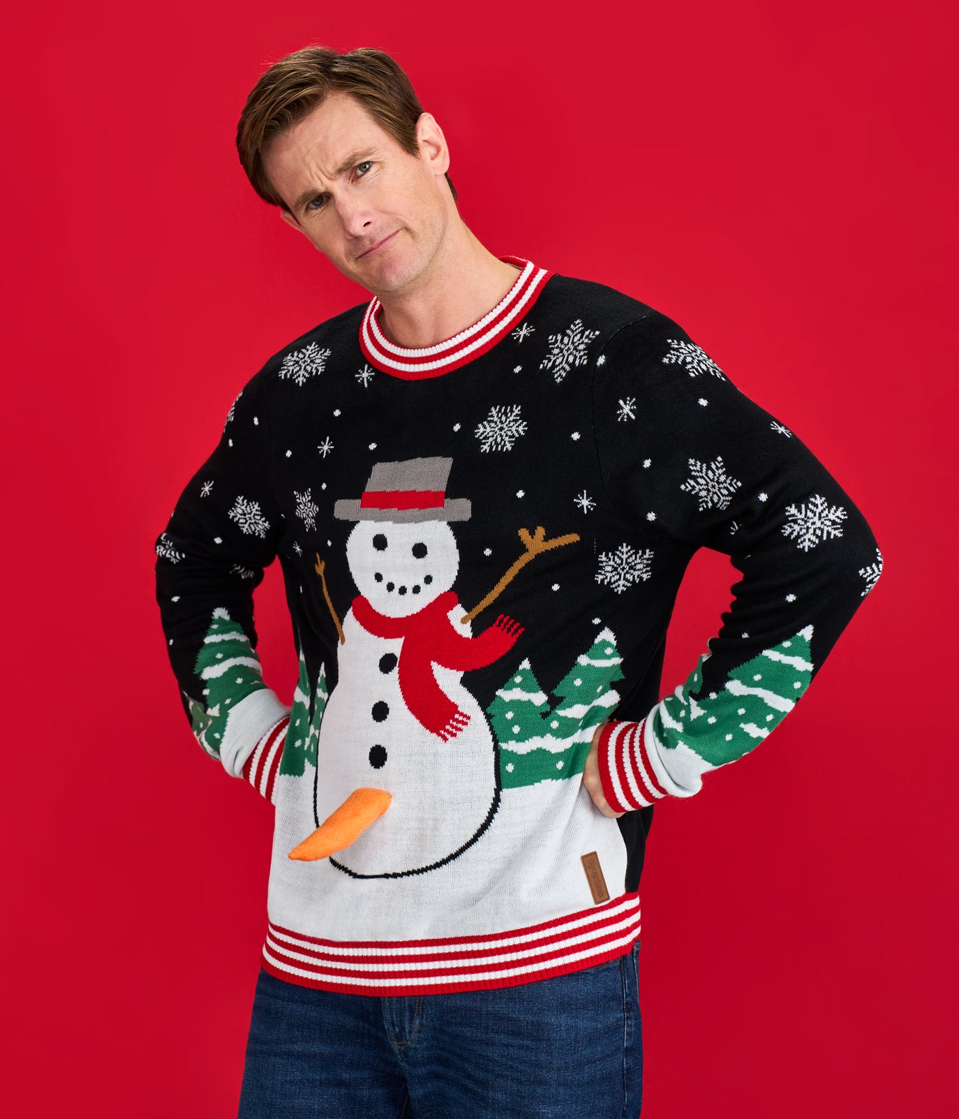 Men's Frisky Frosty Pump Ugly Christmas Sweater