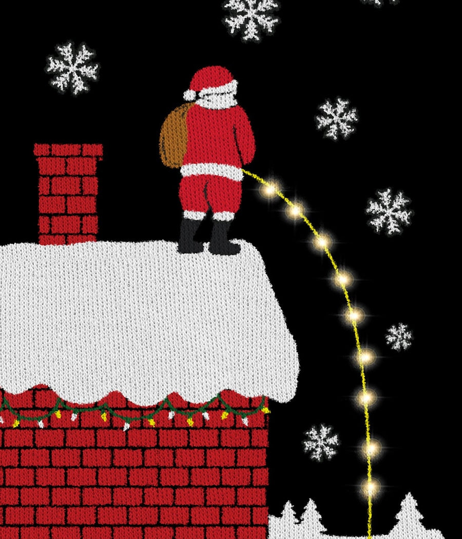 Men's Leaky Roof Light Up Ugly Christmas Sweater - Image 5
