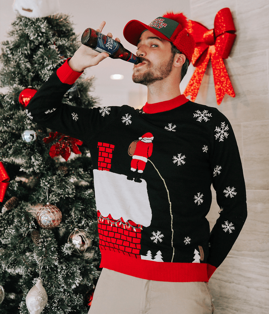 Men's Leaky Roof Light Up Ugly Christmas Sweater - Image 6