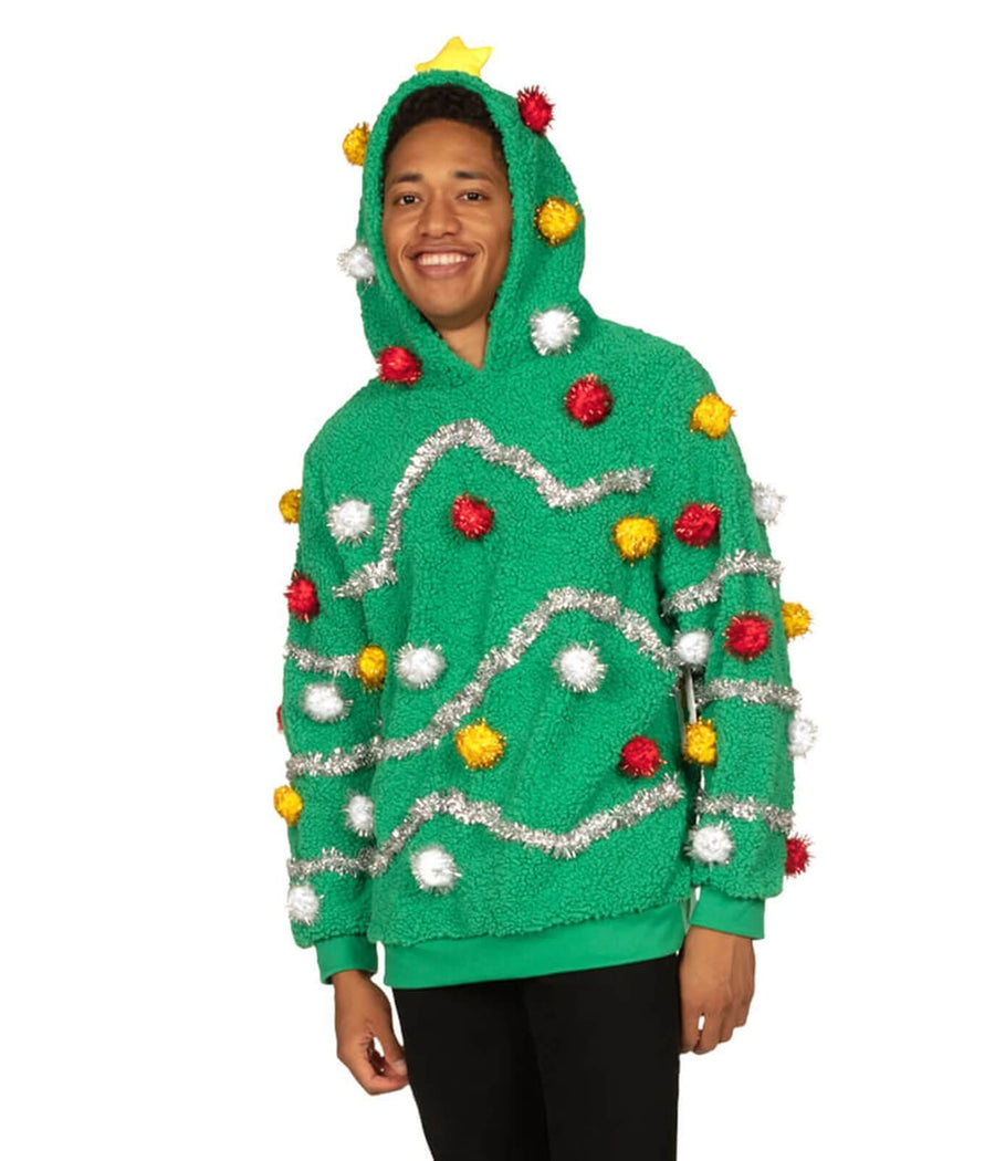 Men's Oh Christmas Tree Hooded Ugly Christmas Sweater - Image 2
